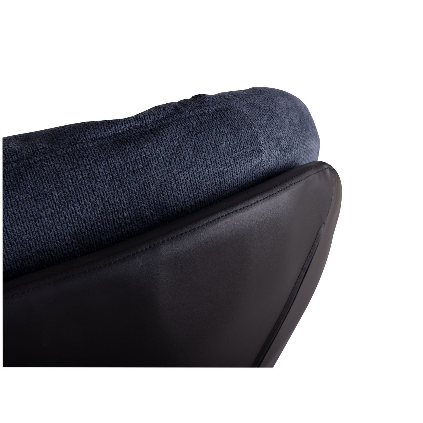 360ÔøΩÔøΩ Swivel Office Chair, Modern Chenille Chair With And Metal Base Frame, No Wheels, Accent Chair - Dark Blue