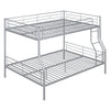 Full Long Over Queen Metal Bunk Bed - Sliver