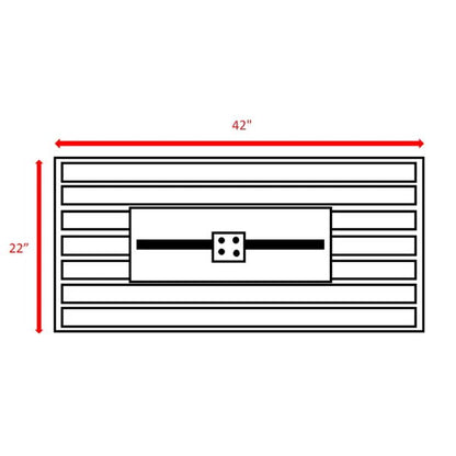 Rectangular Fire Pit With Frame - White