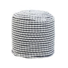 River - Handcrafted Water Resistant Cylindrical Pouf - White