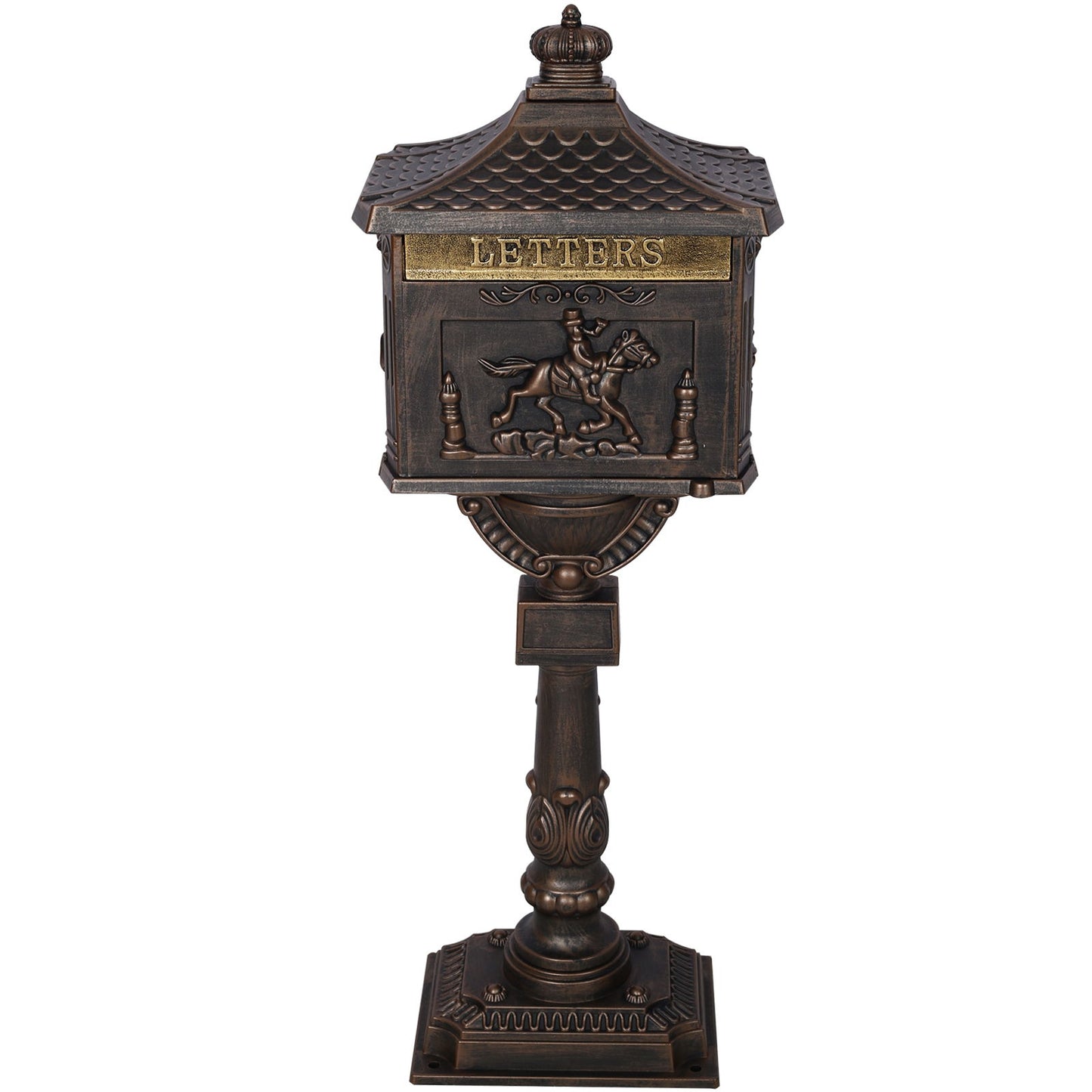 Cast Aluminum Mail Box, Postal Box, Mailbox - Bronze