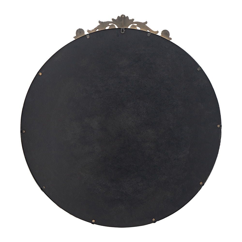 Round Wall Mounted Mirror With Frame For Bathroom Living Room - Gold