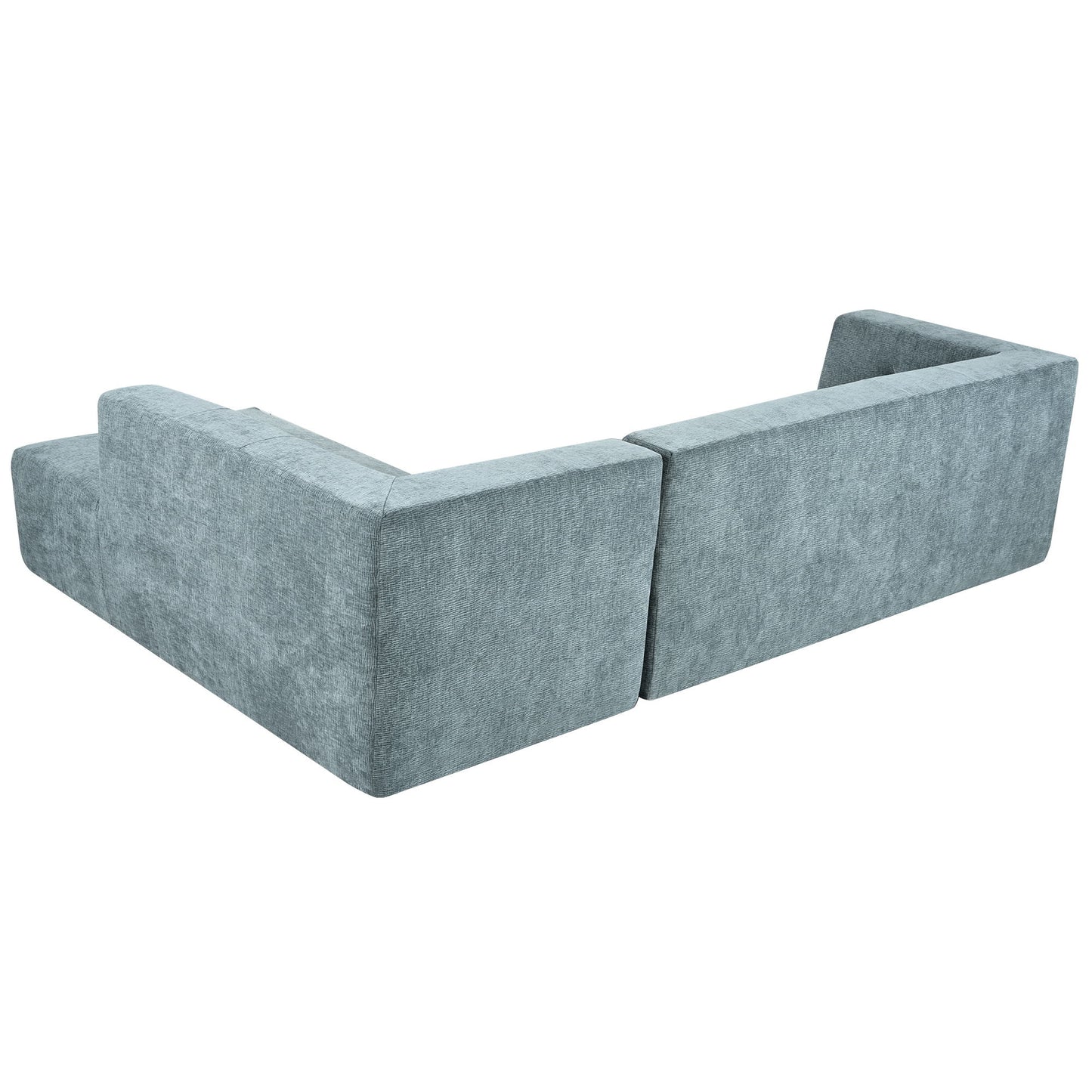 Modular Combination Living Room Sofa Set, Modern Minimalist Sofa, Living Room Upholstered Sofa Bed, Bedroom, 2 Pieces Computer Free Combination, L - Shaped - Light Gray