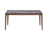 Bevis - Engineered Stone Top Dining Table - Walnut