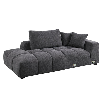 Chosen - Sectional Sofa With Toss Pillows With 2 Chaises - Gray
