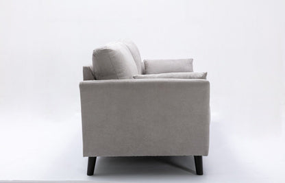 Damian - Woven Fabric Sofa - Light Gray