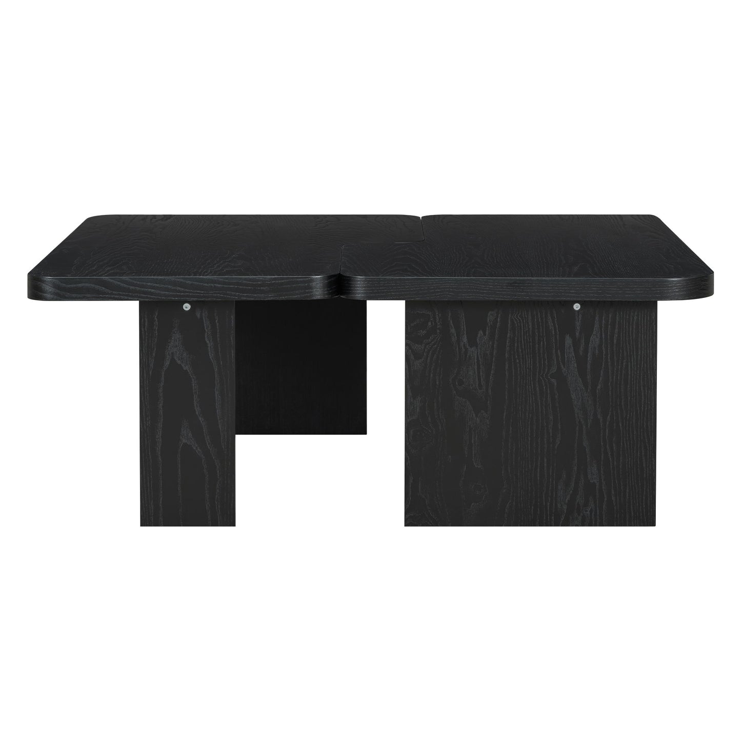 Modern Minimalist Coffee Table Set, Rectangle Coffee Table With Splicing Design, Multifunctional Combination Table For Living Room - Black