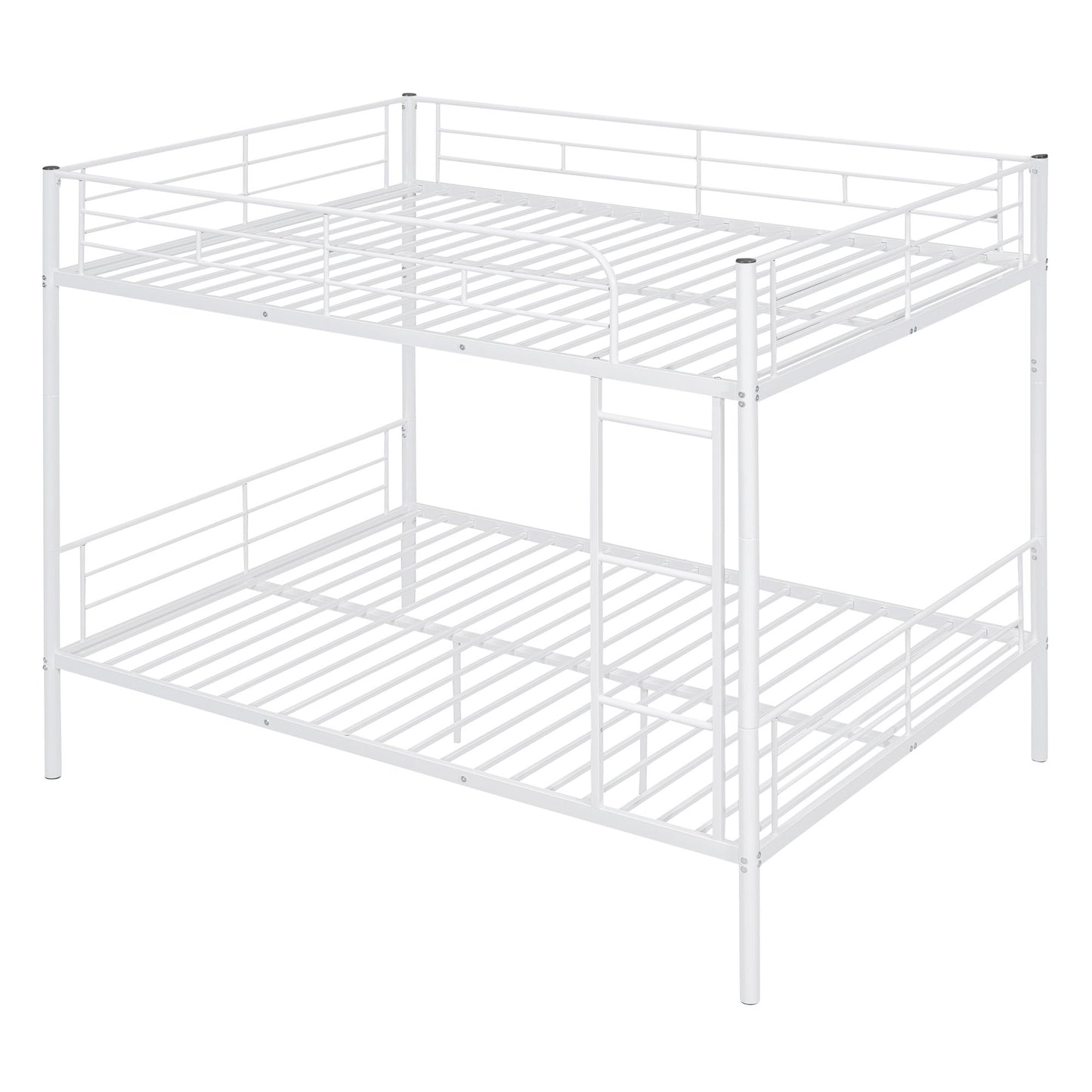 Full Over Full Metal Bunk Bed - White
