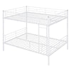 Full Over Full Metal Bunk Bed - White