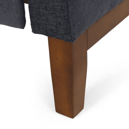 Wide Hand Manual Club Recliner - Charcoal
