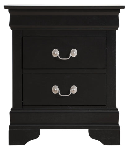 Louis Phillipe - Elegant Traditional Nightstand - Black