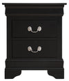 Louis Phillipe - Elegant Traditional Nightstand - Black