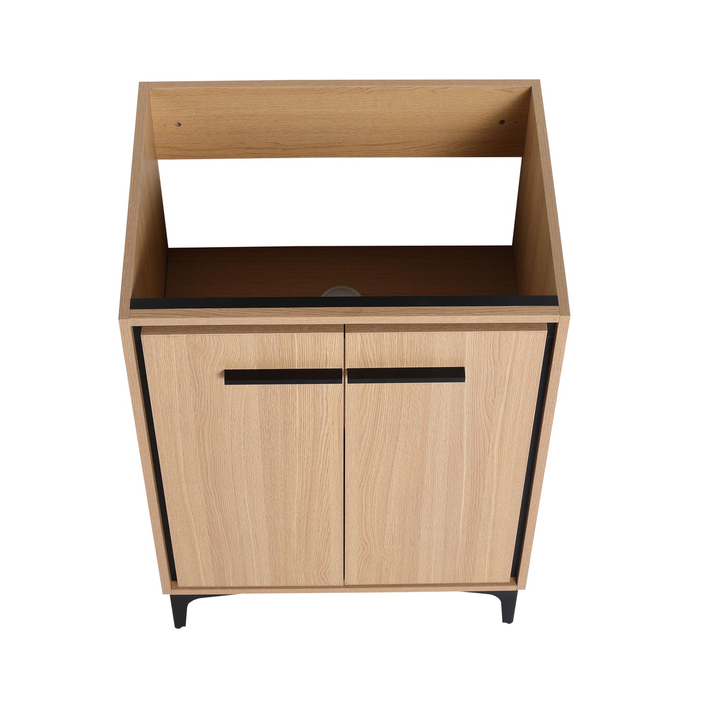 Modern Bathroom Vanity Cabinet With Soft Closing Doors - Oak