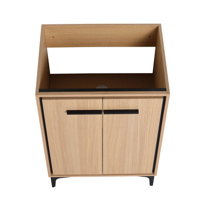 Modern Bathroom Vanity Cabinet With Soft Closing Doors - Oak