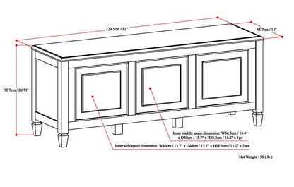 Connaught - Storage Bench Trunk - Antique White