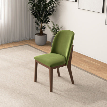 Kaitlyn - Dining Chair (Set of 2) - Brown / Light Green / Olive Green