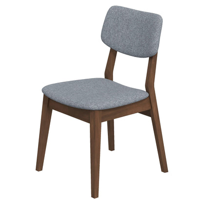 Carlos - Solid Back Side Chair (Set of 2) - Brown / Gray