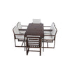Patio Dining Set Outdoor Dining Table And Chair Set With And Removable Cushions For Patio, Backyard, Garden - Dark Brown