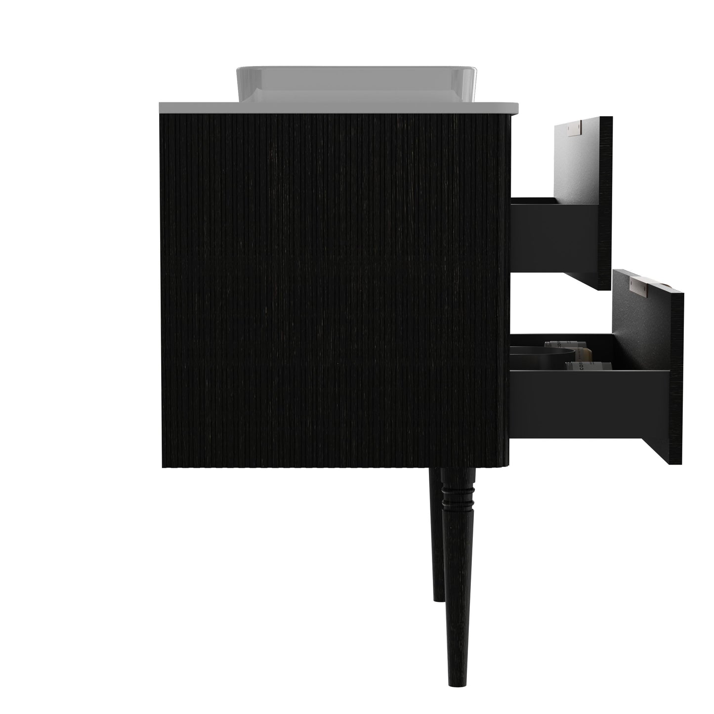 Elena - Modern Bathroom Vanity With Sink Luxury Bathroom Vanity With Ample Storage, 2 Soft Close Drawers, 2 In 1 Floating Or Freestanding Design - Black