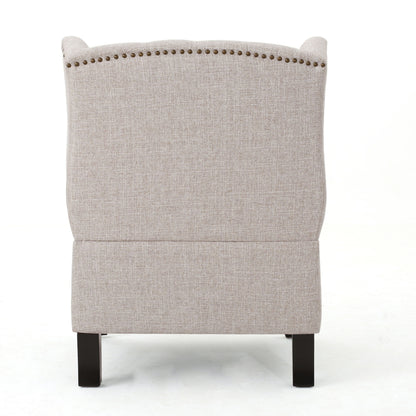 Upholstered Accent Chair, Mid Century Modern Arm Chair, Reading Chair For Living Room, Bedroom - Beige