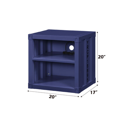 Cargo - Nightstand With USB - Blue