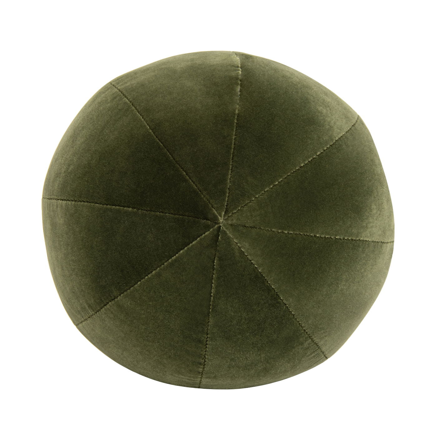Luna - Round Sphere Accent Ball Throw Pillow - Olive Green