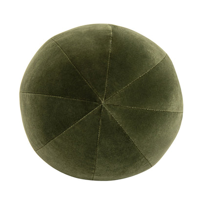 Luna - Round Sphere Accent Ball Throw Pillow - Olive Green