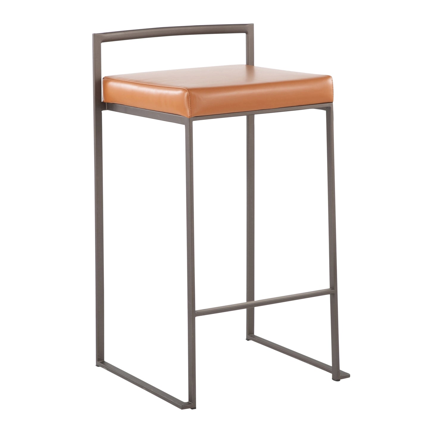 Fuji - Industrial Stackable Counter Stool (Set of 2) - Camel