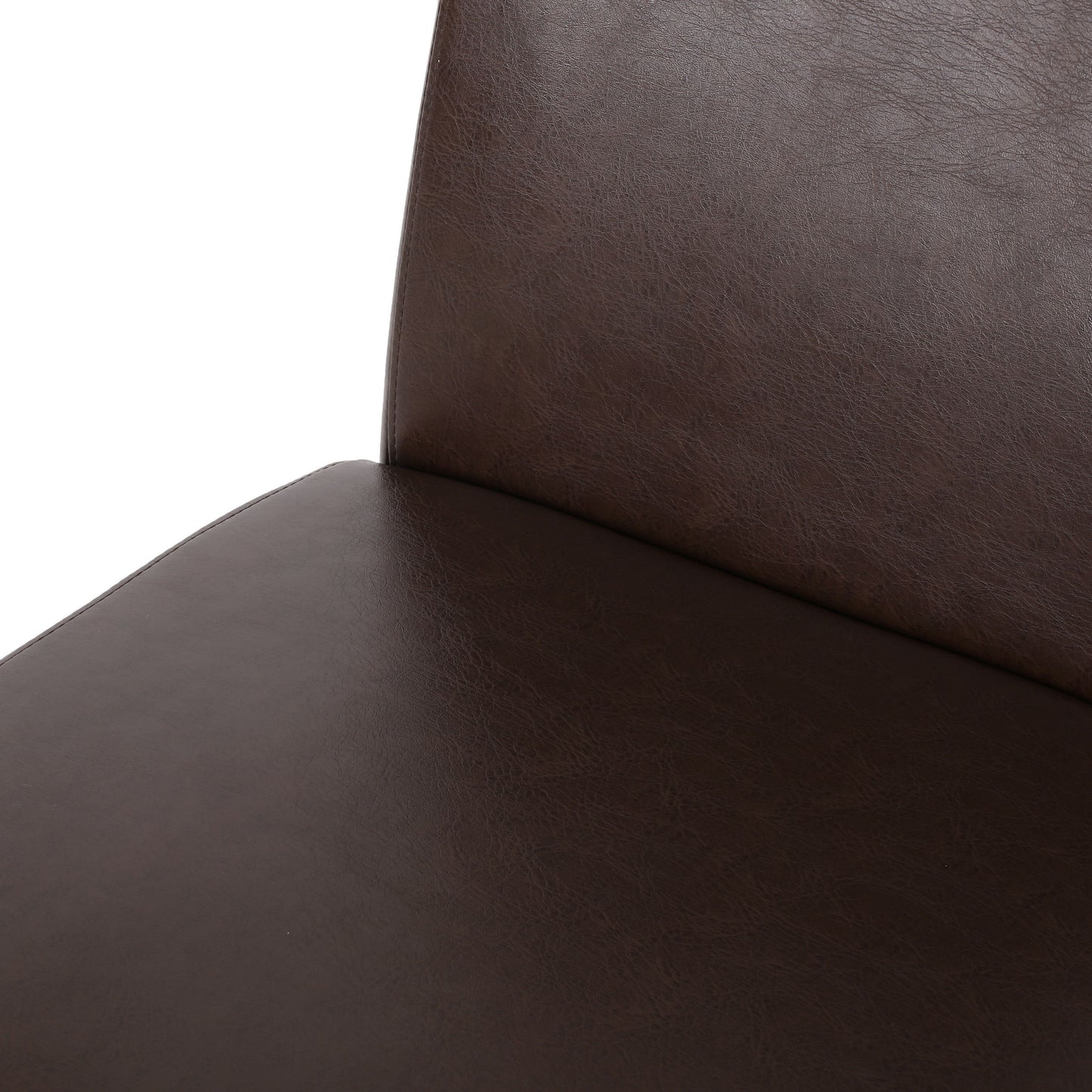 Contemporary Dining Chair (Set of 2) With Upholstery And Rubberwood Legs - Dark Brown