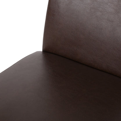 Contemporary Dining Chair (Set of 2) With Upholstery And Rubberwood Legs - Dark Brown