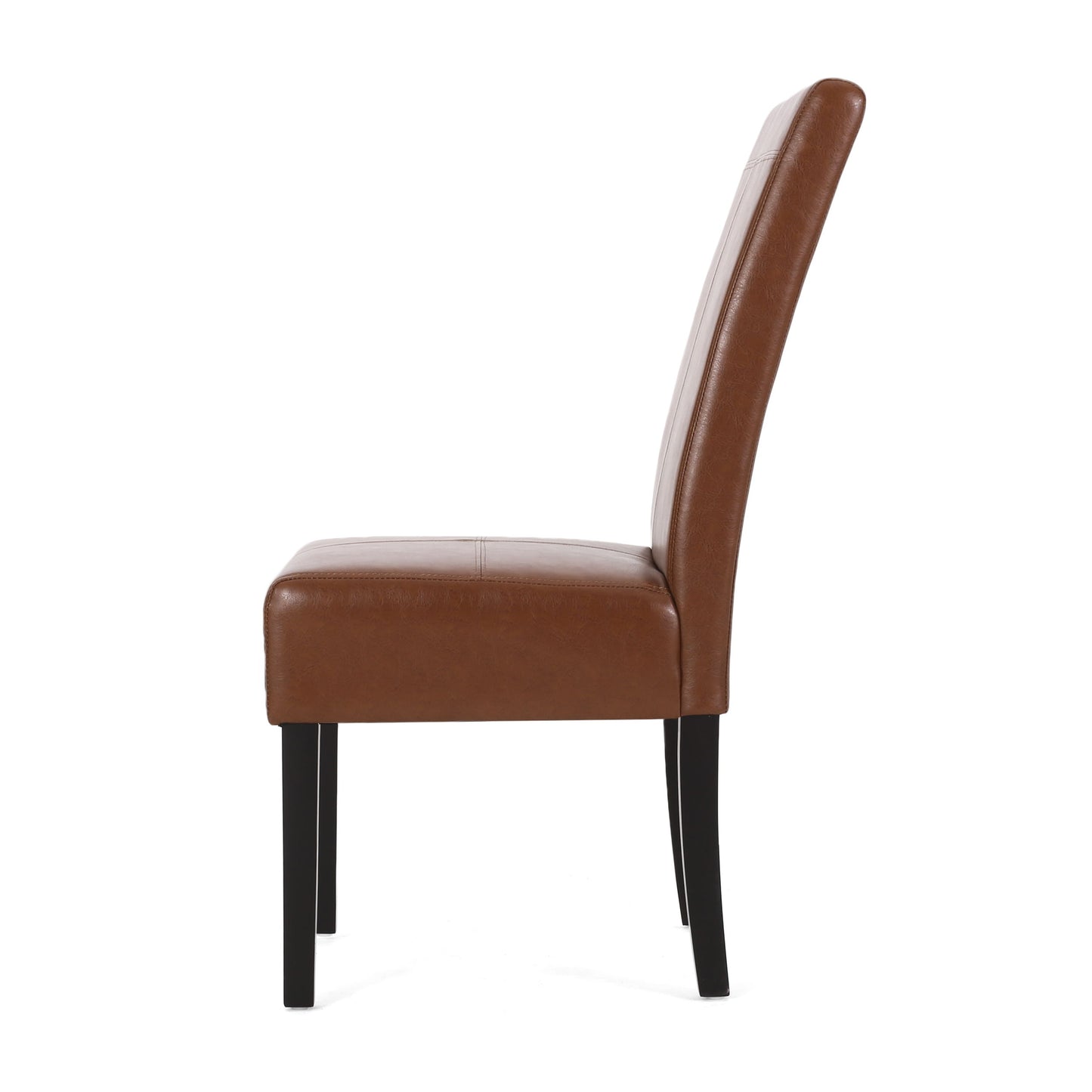 Pertica - Dining Chair With T - Stitch Design (Set of 2) - Light Brown