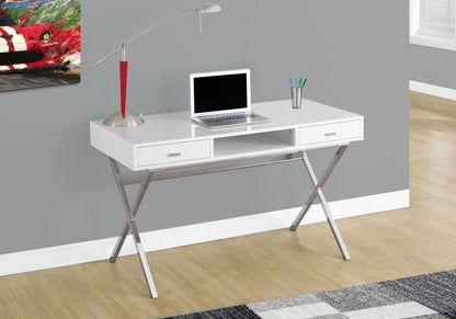 Computer Desk For Home Office, Laptop, Storage Drawers, Contemporary - White