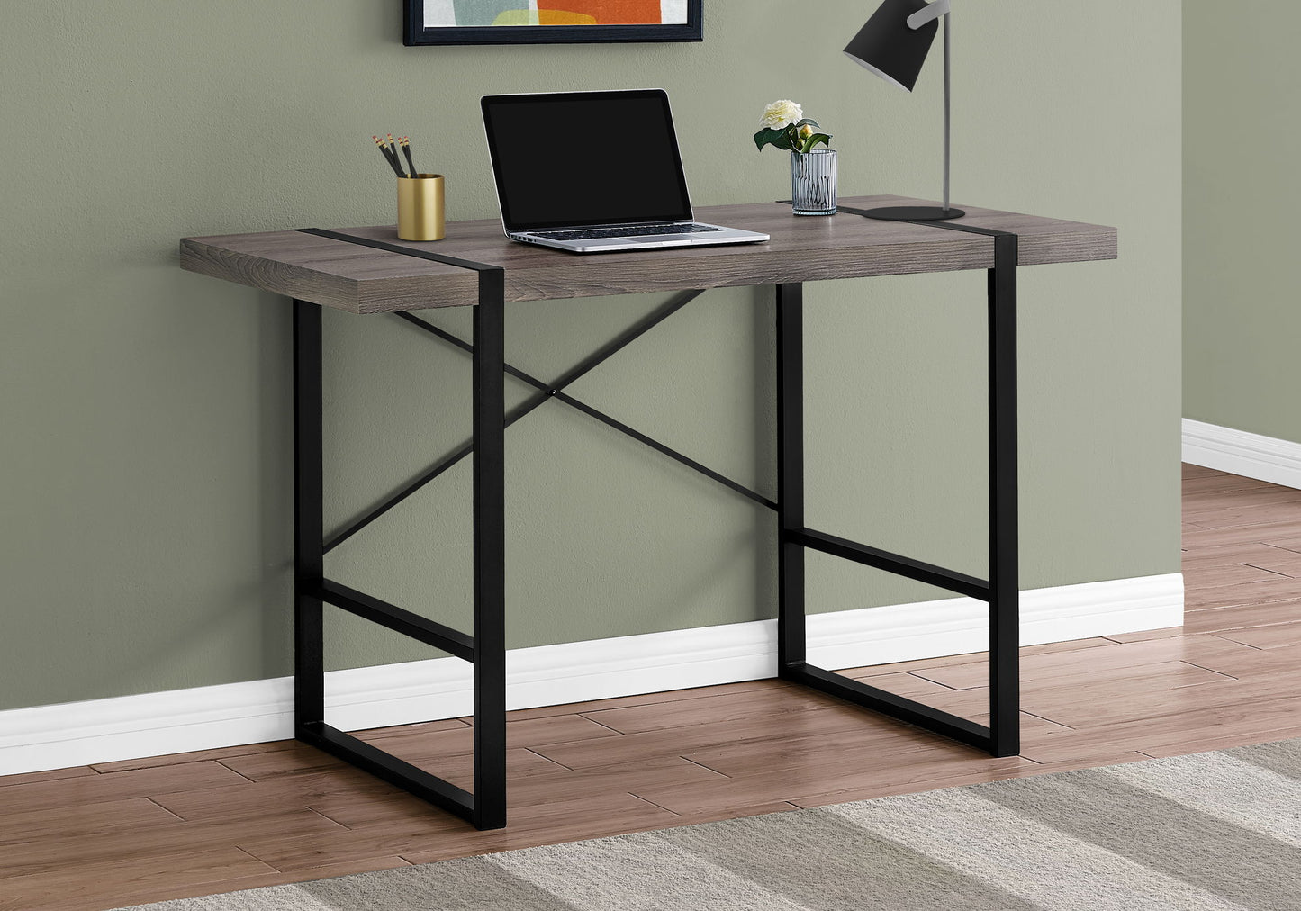 Computer Desk For Home Office, Laptop, Modern - Taupe