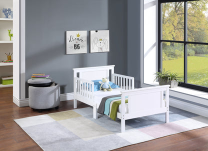 Connelly - Reversible Panel Toddler Bed - White, Rockport Gray