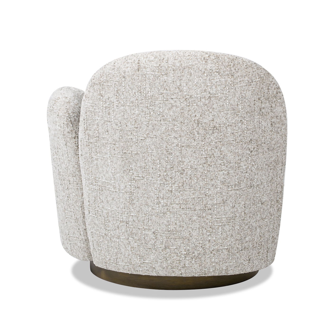 Duo - RAF One-Arm Swivel Accent Chair - Multi Greige Beige
