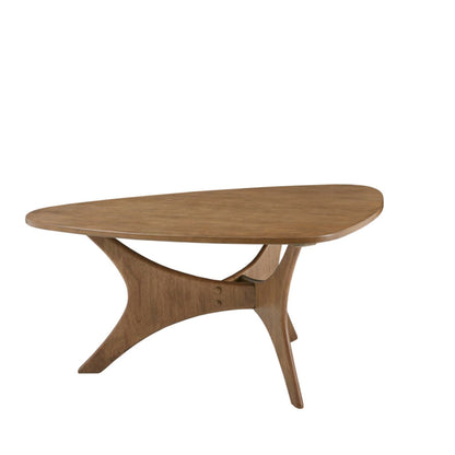 Triangle Wood Coffee Table Mid - Century Modern Design - Light Brown