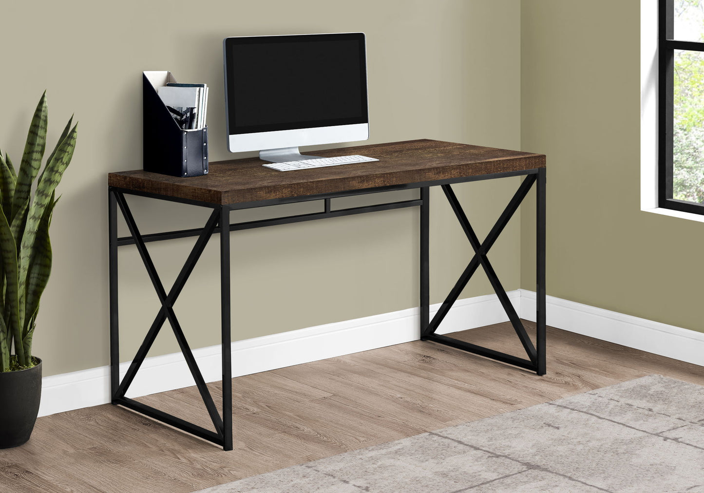 Computer Desk For Home Office, Laptop, Versatile Design - Brown