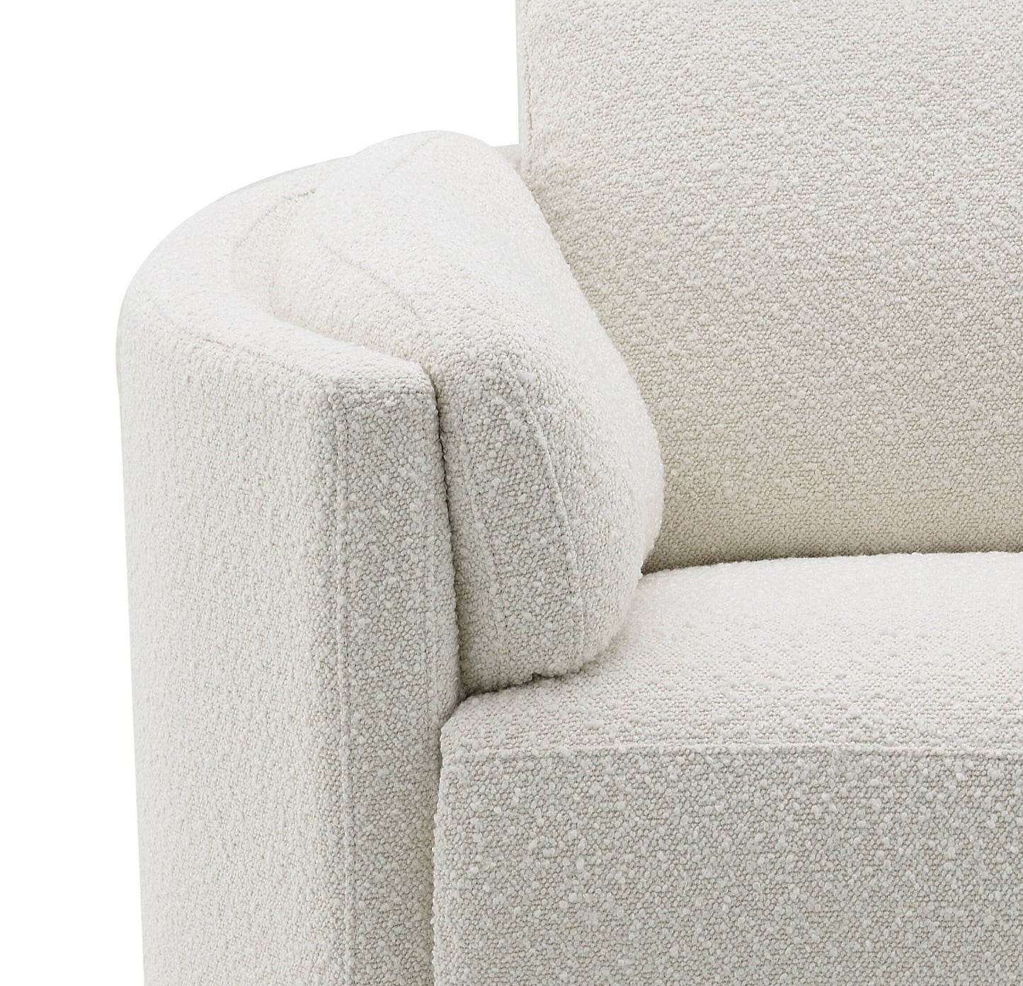 Sagen - Boucle Glider Recliner With Swivel - Beige