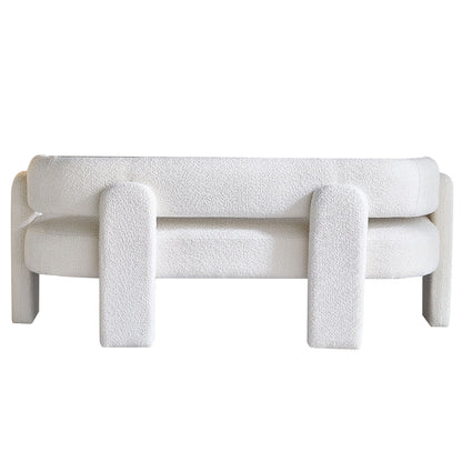 Boucle Upholstery Modern Sofa For Living Room - Beige