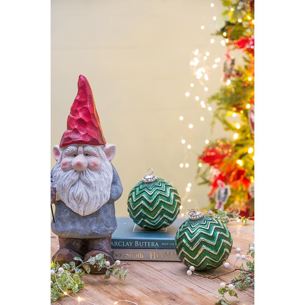 Christmas Ball Ornaments, Glass Decorative Hanging Ball Christmas Tree Ornaments, For Holiday Party Decorations (Set of 4) - Green