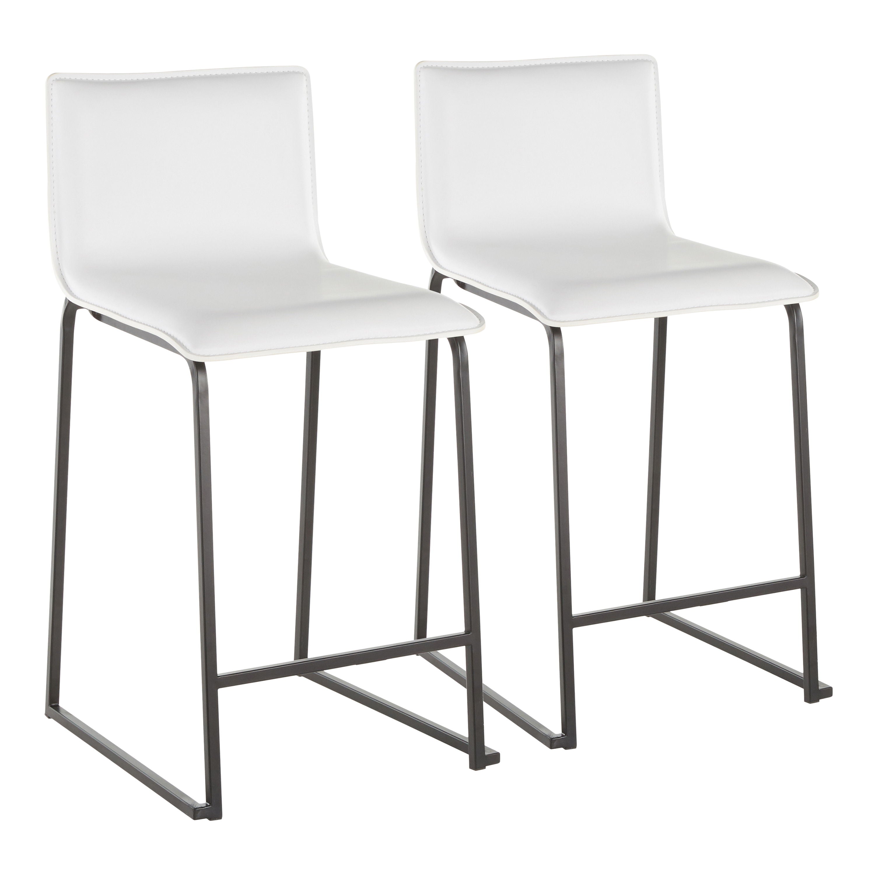 Mara - Contemporary Counter Stool (Set of 2) - Black / White