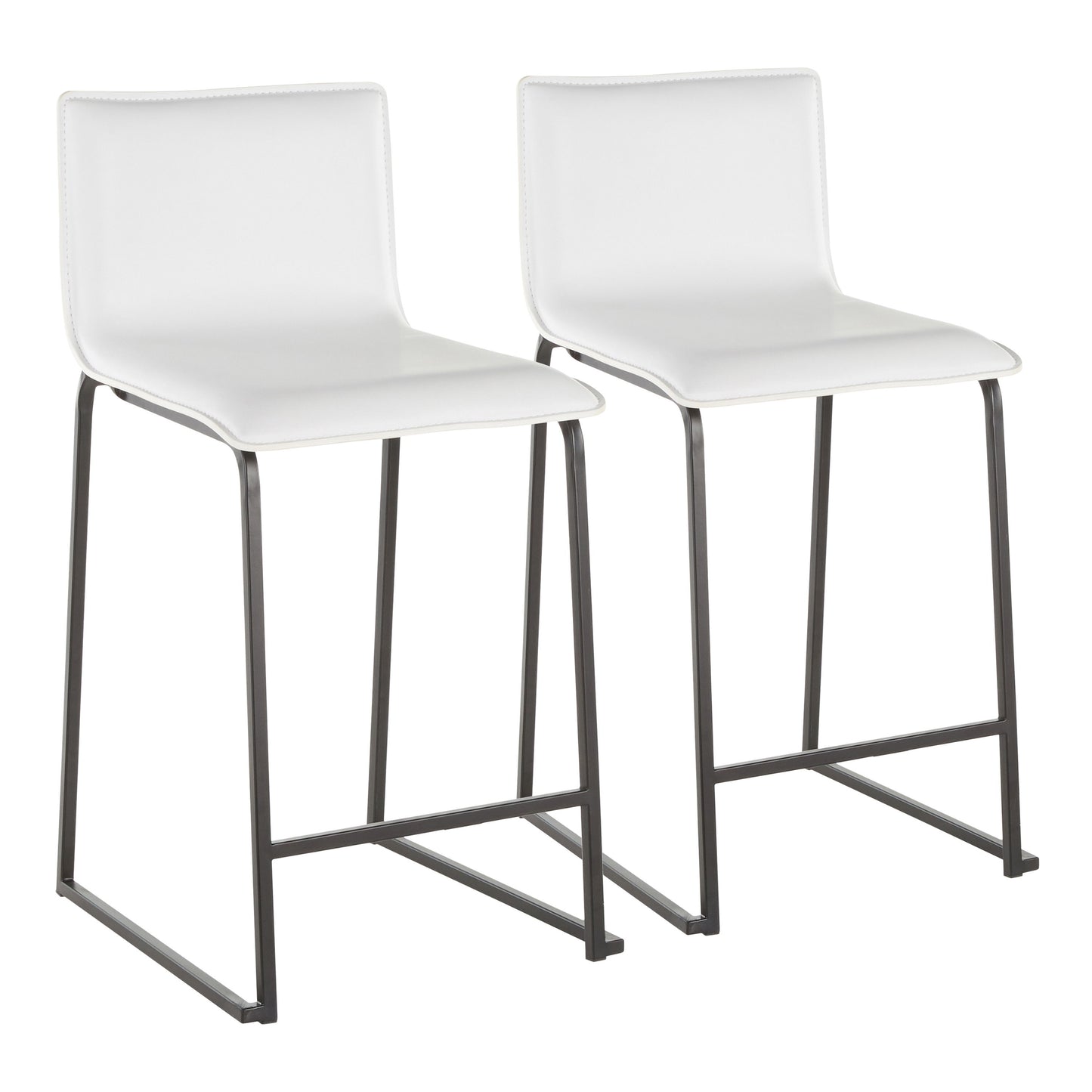 Mara - Contemporary Counter Stool (Set of 2) - Black / White