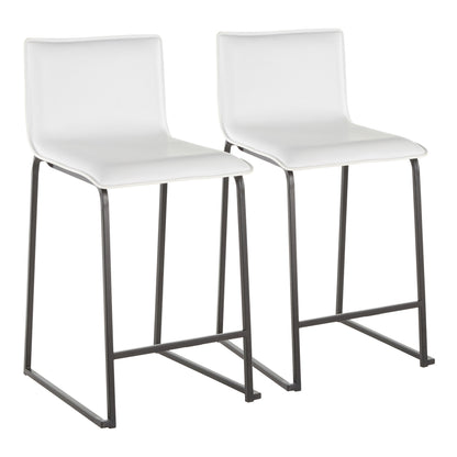 Mara - Contemporary Counter Stool (Set of 2) - Black / White