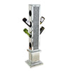 Crushed Diamond Floating Mirrored Wine Bottle Holder - Silver