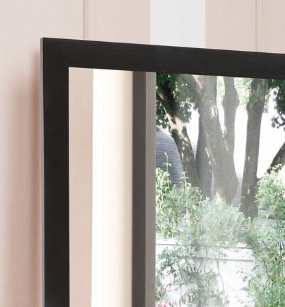 Modern Design Transitional Wall Mirror - Black