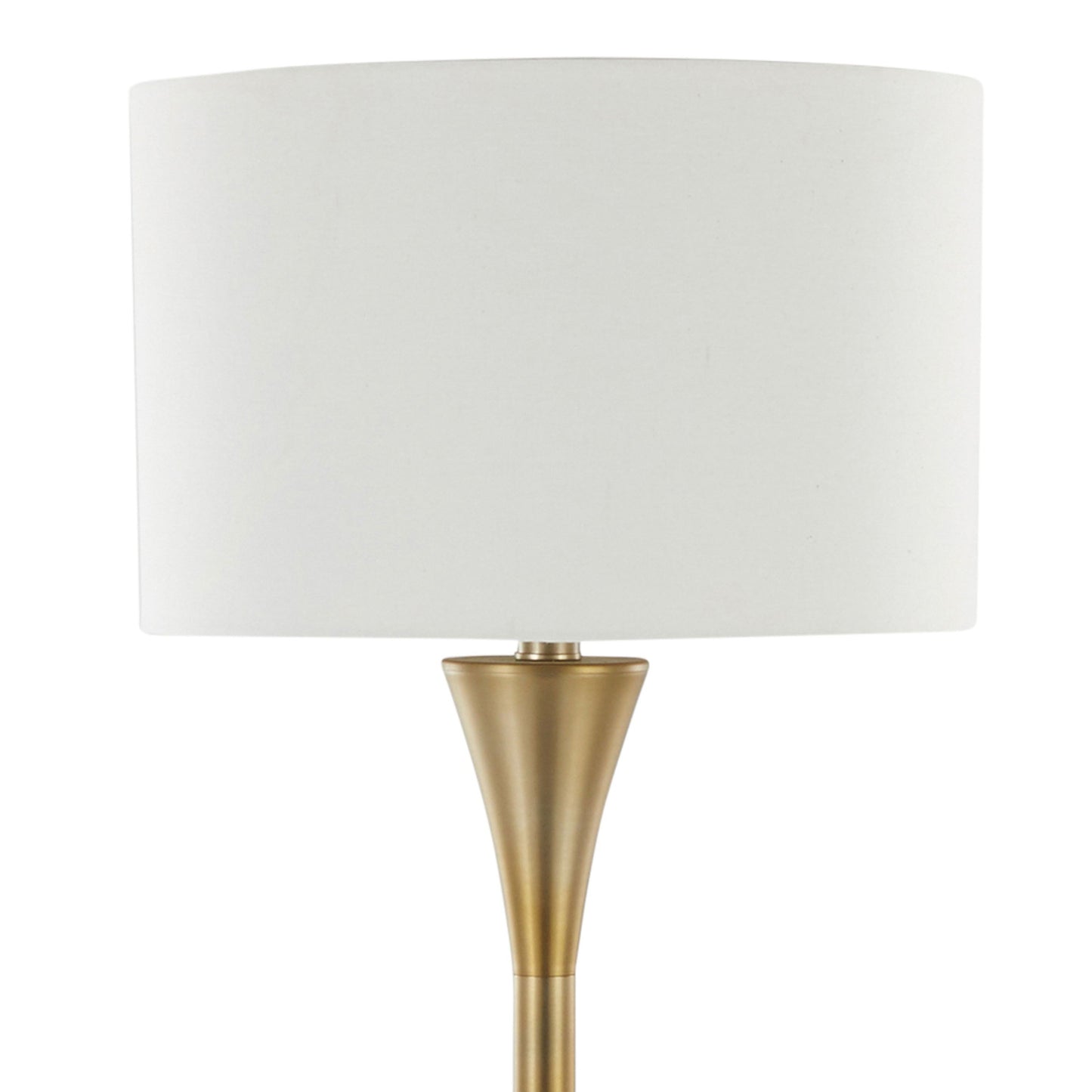 Lenuxe - Contemporary Floor Lamp - Gold / White