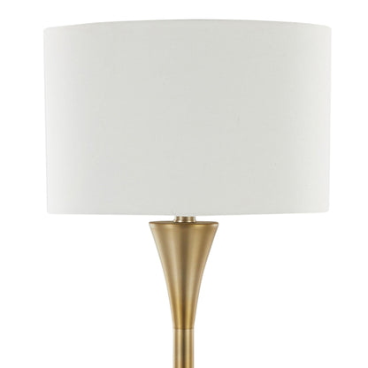 Lenuxe - Contemporary Floor Lamp - Gold / White