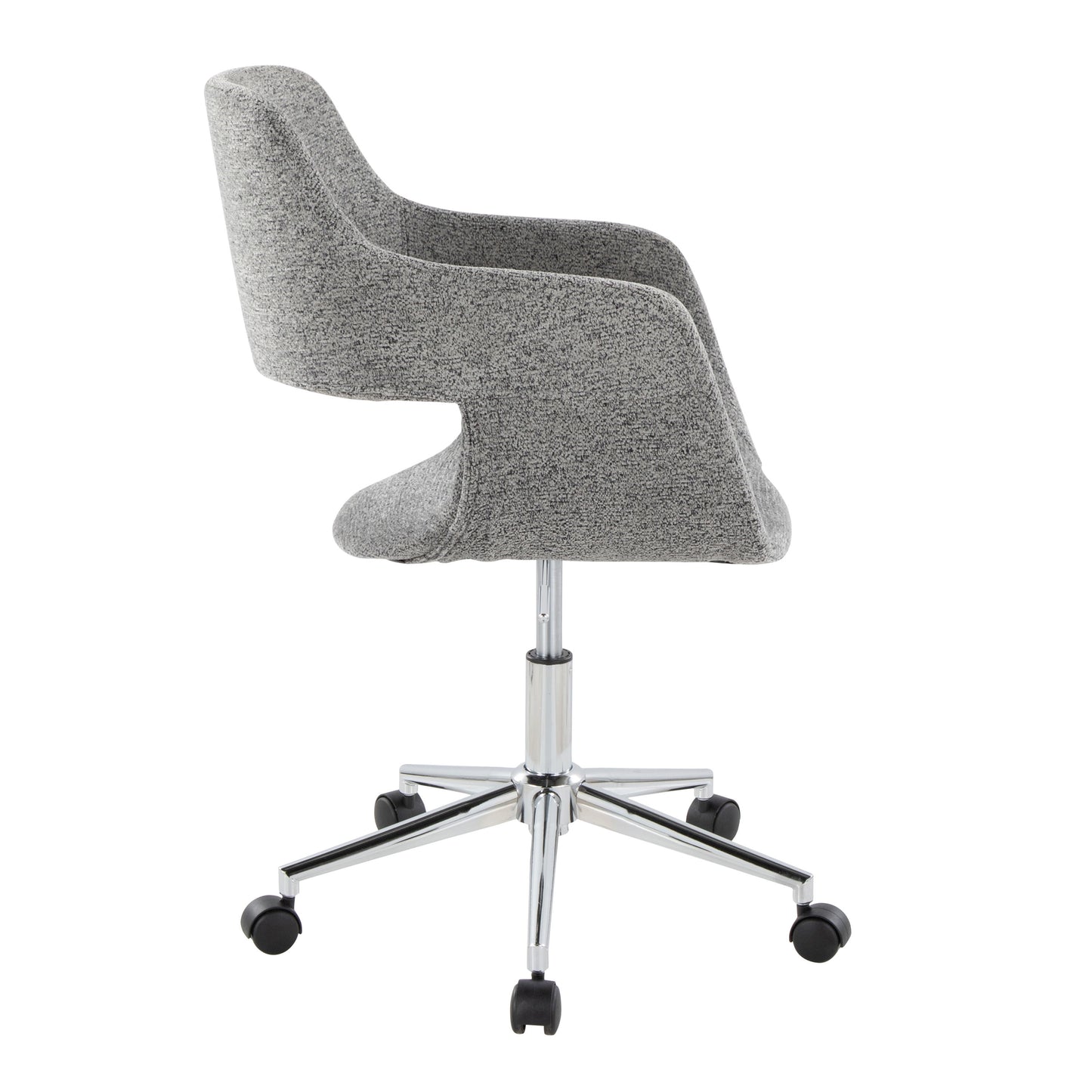 Margarite - Contemporary, Task Chair - Chrome / Gray