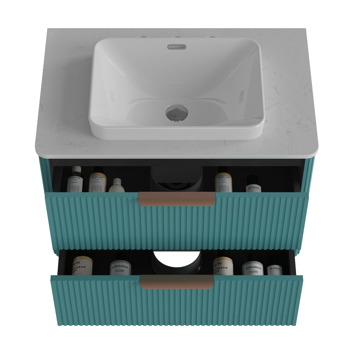 Elena - Modern Bathroom Vanity With Sink Luxury Bathroom Vanity With Ample Storage, 2 Soft Close Drawers, 2 In 1 Floating Or Freestanding Design - Blue