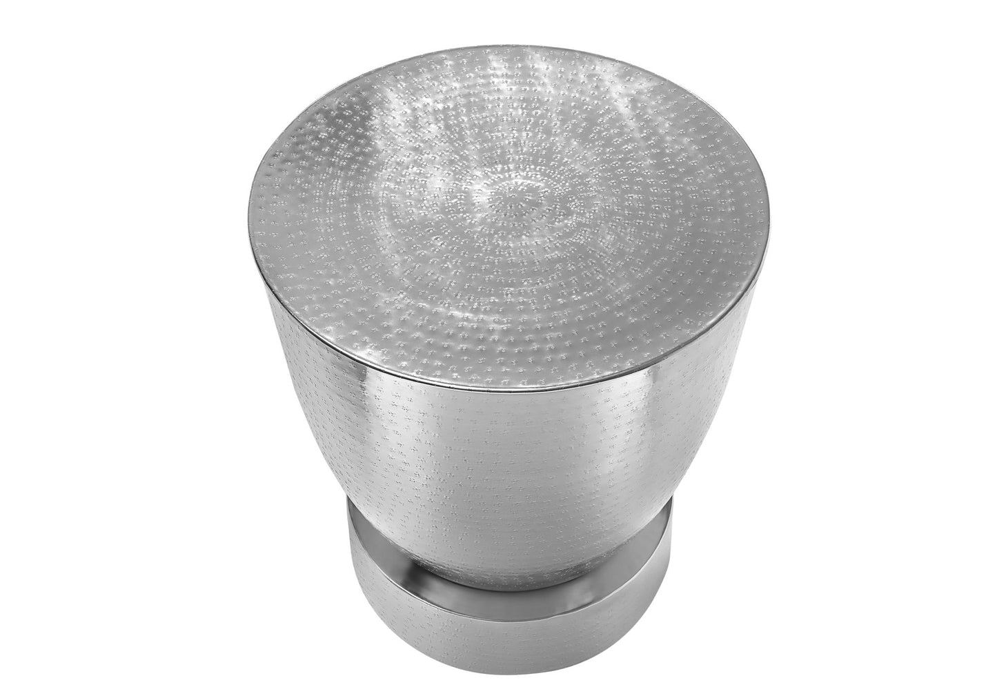 Drum Accent Side Table, Contemporary & Modern - Chrome